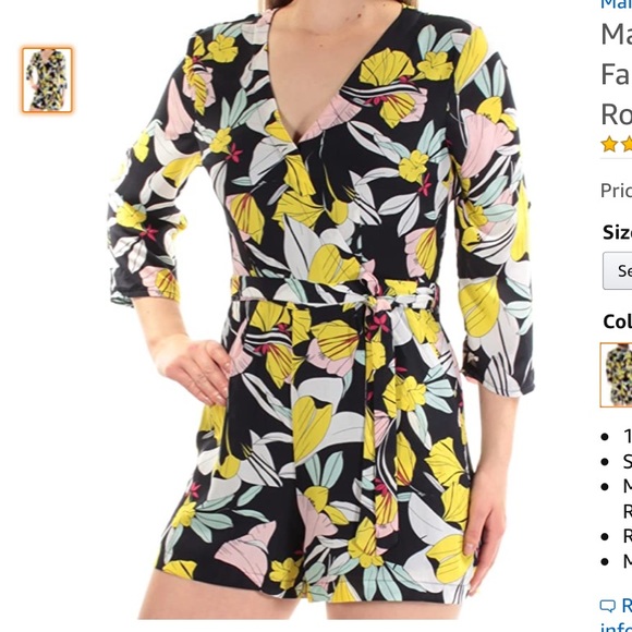 Sydney Floral Romper - Picture 2 of 5